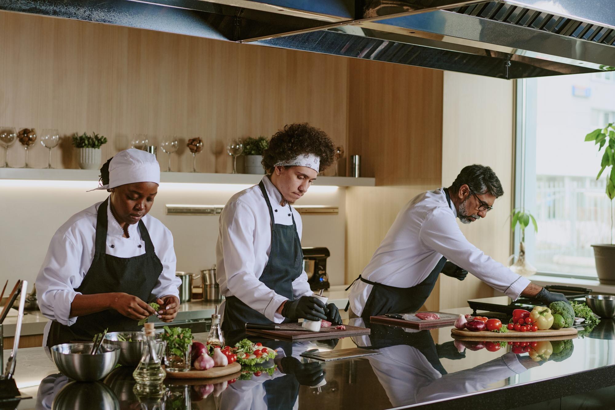 Restaurant operator comparing on-demand staffing platforms on a laptop